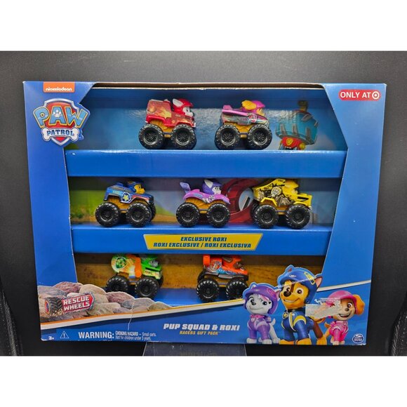 Paw Patrol Pup Squad Racers Gift Pack Roxi Exclusive Rescue Wheels Toys Set - Picture 1 of 7